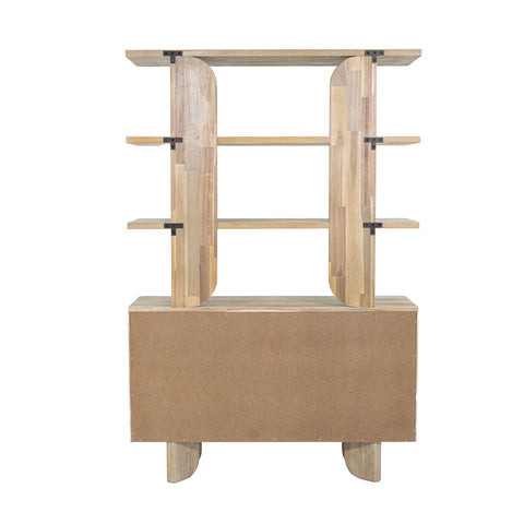 Haru Solid Acacia Wood Bookcase-4