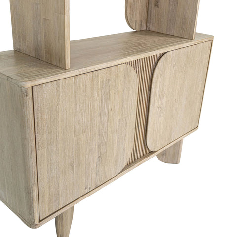 Haru Solid Acacia Wood Bookcase-5