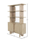 Haru Solid Acacia Wood Bookcase-6