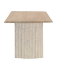 Hedron Mango Wood Marble Dining Table-2