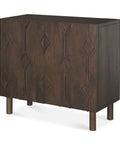 Heera Dark Brown Mango Wood Accent Cabinet -1