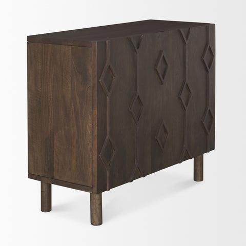 Heera Dark Brown Mango Wood Accent Cabinet -4