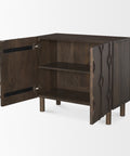 Heera Dark Brown Mango Wood Accent Cabinet -5