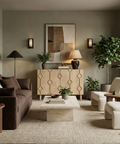 Heera Light Brown Wood Accent Cabinet 