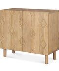Heera Light Brown Wood Accent Cabinet -1