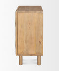 Heera Light Brown Wood Accent Cabinet -3