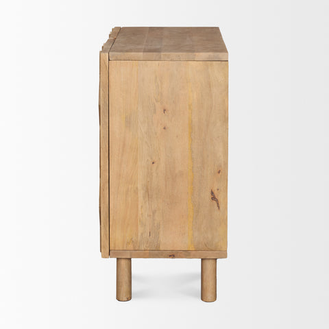Heera Light Brown Wood Accent Cabinet -3