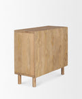 Heera Light Brown Wood Accent Cabinet -4