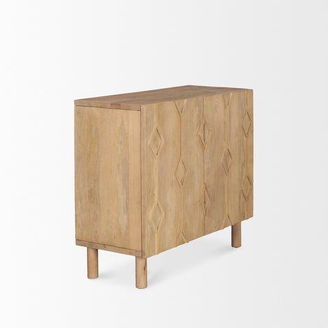 Heera Light Brown Wood Accent Cabinet -4