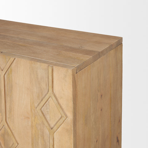 Heera Light Brown Wood Accent Cabinet -6