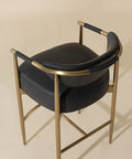 Heloise Black Modern Faux Leather Counter Stool -2