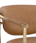 Heloise Cognac Modern Faux Leather Counter Stool-8