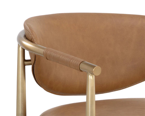 Heloise Cognac Modern Faux Leather Counter Stool-8