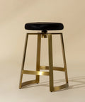 Hendrix Black Leather Swivel Counter Stool -1