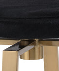 Hendrix Black Leather Swivel Counter Stool -3