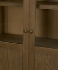 Henry Dark and Light Brown Oak Veneer Curio Cabinet-6