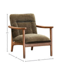 Highland Pine Green Fabric Accent Chair-7