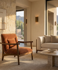 Highland Rust Fabric Accent Chair