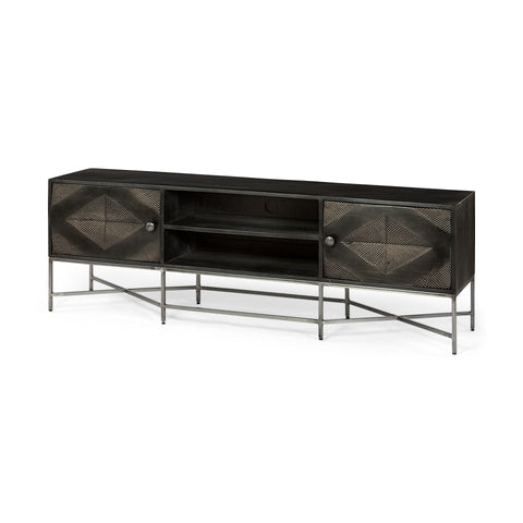 Hogarth I Dark Brown Mango Wood Media Console -1