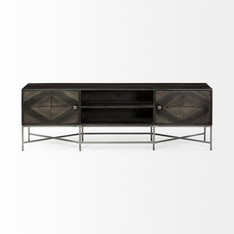 Hogarth I Dark Brown Mango Wood Media Console -3