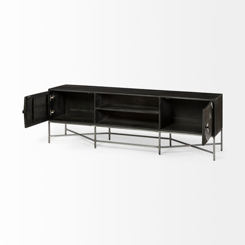 Hogarth I Dark Brown Mango Wood Media Console -5