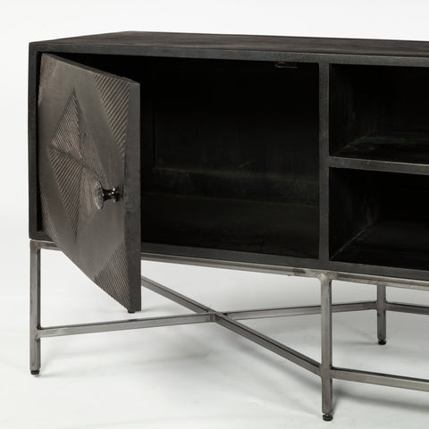 Hogarth I Dark Brown Mango Wood Media Console -6