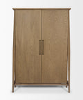 Hollis Grey-Brown Oak Veneer Curio Cabinet-2
