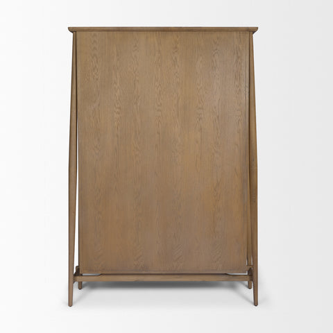 Hollis Grey-Brown Oak Veneer Curio Cabinet-4