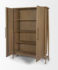 Hollis Grey-Brown Oak Veneer Curio Cabinet-6
