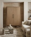 Hollis Grey-Brown Oak Veneer Curio Cabinet
