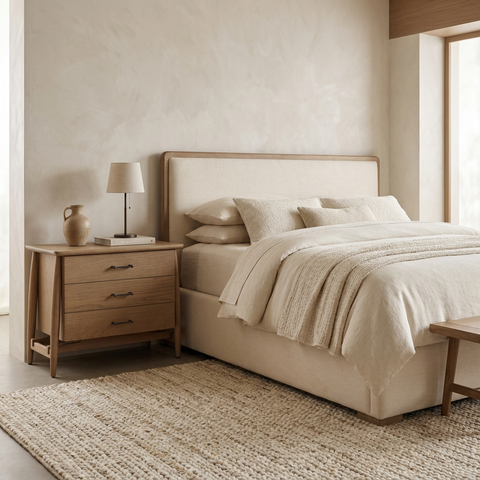 Hollis Grey-Brown Oak Veneer Nightstand