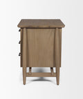 Hollis Grey-Brown Oak Veneer Nightstand -3