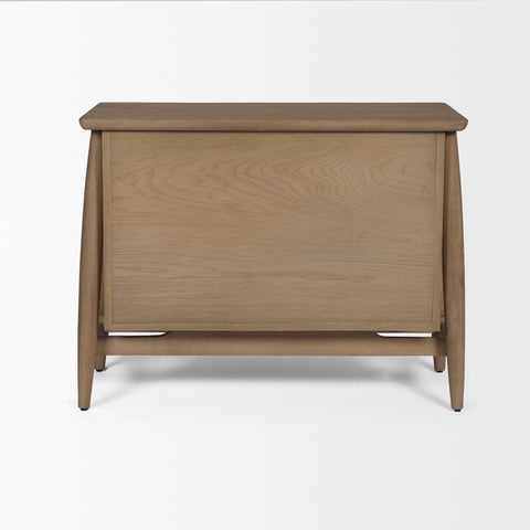 Hollis Grey-Brown Oak Veneer Nightstand -4