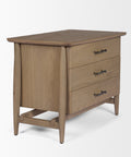 Hollis Grey-Brown Oak Veneer Nightstand -5