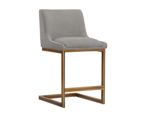 Holly Grey Modern Upholstered Counter Stool-1