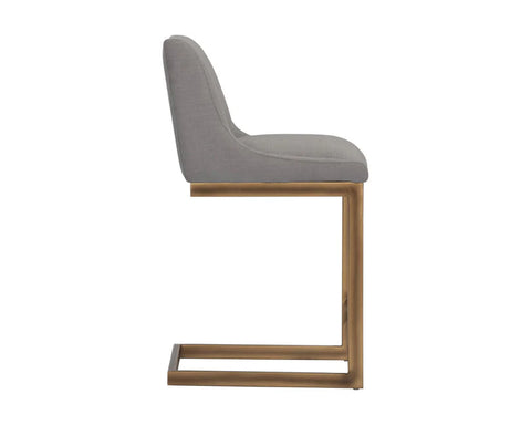 Holly Grey Modern Upholstered Counter Stool-2
