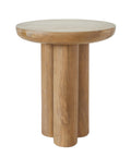 Honey Light Brown Mango Wood End Table -1