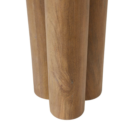 Honey Light Brown Mango Wood End Table -3