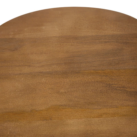 Honey Light Brown Mango Wood End Table -4