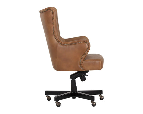 Hubert Tobacco Tan Faux Leather Executive Office Chair-4