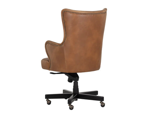 Hubert Tobacco Tan Faux Leather Executive Office Chair-5