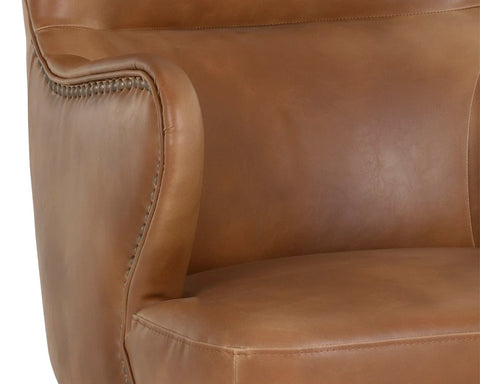 Hubert Tobacco Tan Faux Leather Executive Office Chair-6