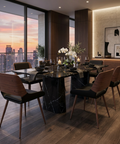 Hudson Black Faux Leather Dining Chair
