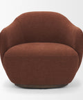 Hudson Burgundy Fabric Swivel Accent Chair -2
