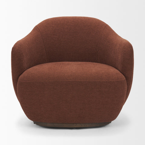 Hudson Burgundy Fabric Swivel Accent Chair -2