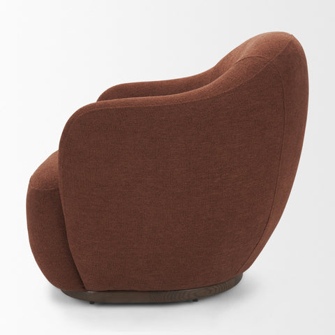 Hudson Burgundy Fabric Swivel Accent Chair -3
