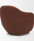 Hudson Burgundy Fabric Swivel Accent Chair -4
