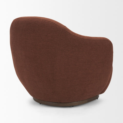 Hudson Burgundy Fabric Swivel Accent Chair -4