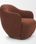 Hudson Burgundy Fabric Swivel Accent Chair -5