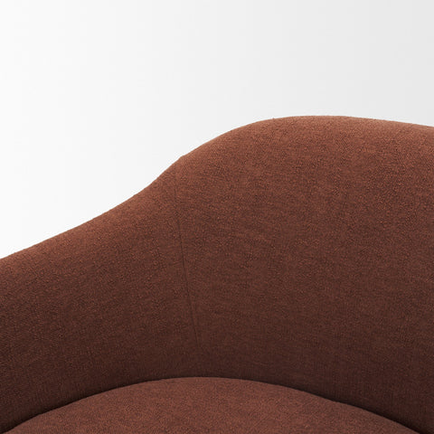 Hudson Burgundy Fabric Swivel Accent Chair -6